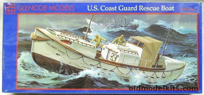 Glencoe 1/48 US Coast Guard Rescue Boat, 5301 plastic model kit